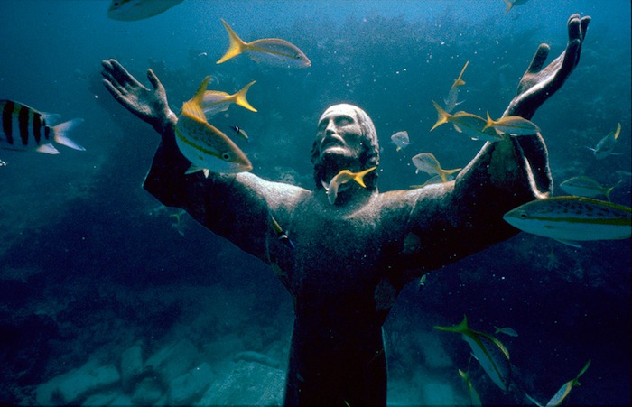 "Christ of the Abyss," an underwater sculpture in the Florida Keys